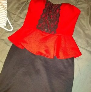 Beautiful black and red dress